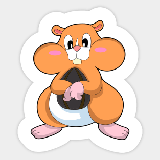 Hamster with Walnut Sticker